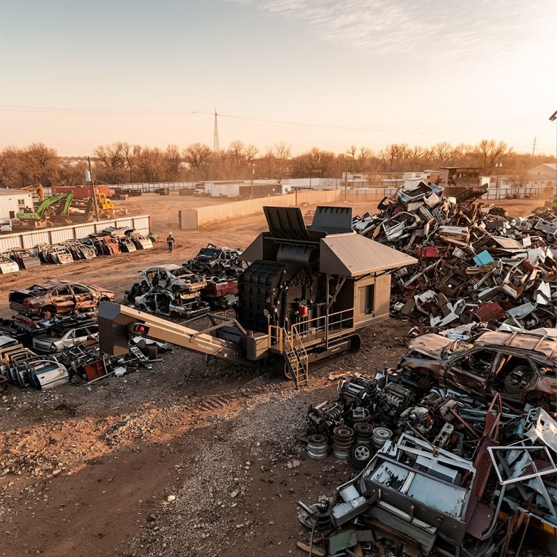 Scrap metal recycling plants